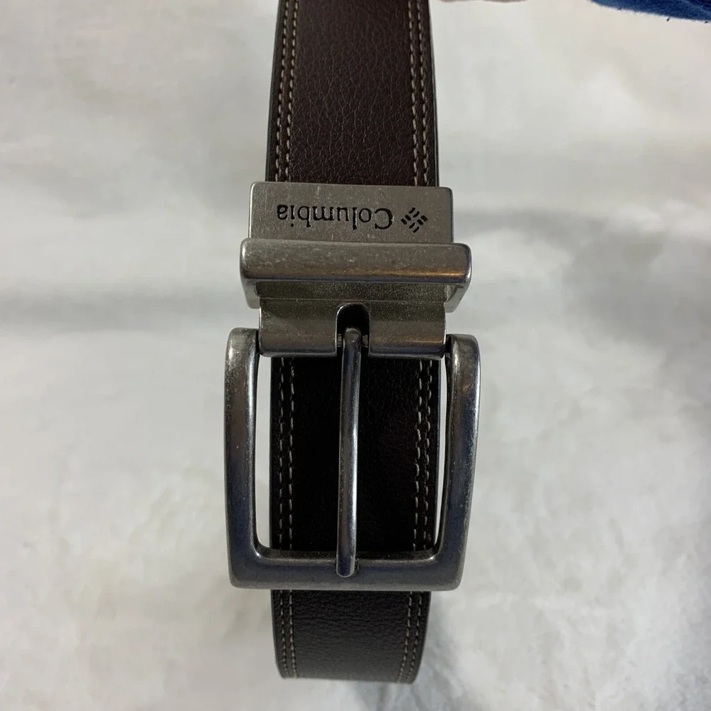 Columbia‎ Sportswear Men's Brown Genuine Leather Belt Size L 40/100 Adjustable